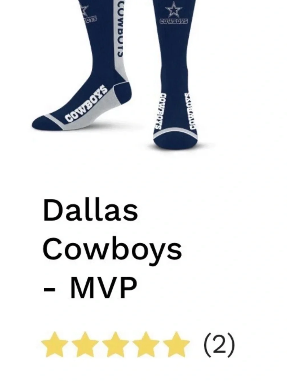 3 Pack Dallas Cowboys Socks Large NEW By For Bare Feet